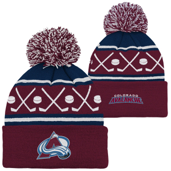 Colorado Avalanche dětská zimní čepice Face-Off Cuff Pom