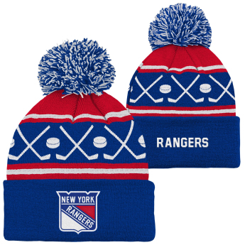 New York Rangers dětská zimní čepice Face-Off Cuff Pom