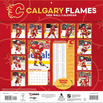 Calgary Flames kalendář 2025 Wall Calendar