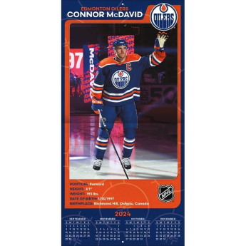 Edmonton Oilers kalendář Connor McDavid #97 2025 Wall Calendar