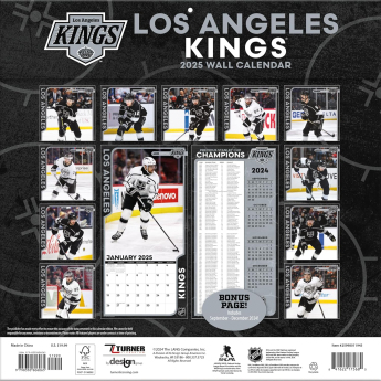 Los Angeles Kings kalendář 2025 Wall Calendar