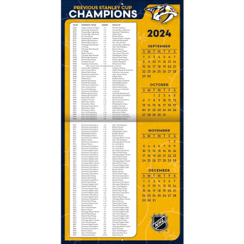 Nashville Predators kalendář 2025 Wall Calendar
