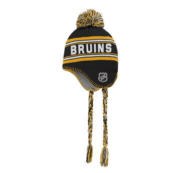Boston Bruins dětská zimní čepice Jacquard Tassel Knit With Pom