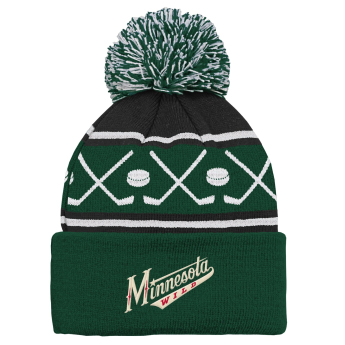 Minnesota Wild dětská zimní čepice Face-Off Cuff Pom