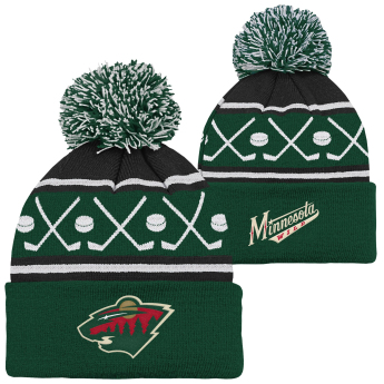 Minnesota Wild dětská zimní čepice Face-Off Cuff Pom