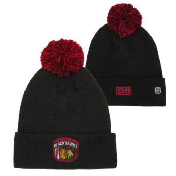 Chicago Blackhawks dětská zimní čepice Draft Beanie Cuff With Pom