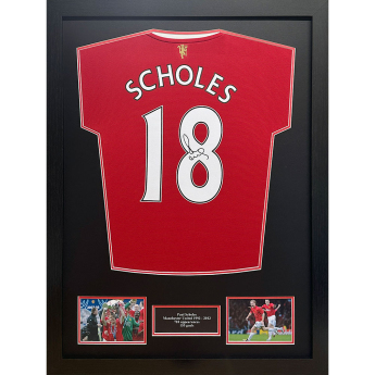 Legendy zarámovaný dres Manchester United FC 2021-2022 Scholes Signed Shirt (Framed)
