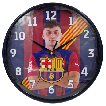FC Barcelona nástěnné hodiny Pedri