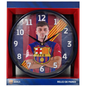 FC Barcelona nástěnné hodiny Pedri