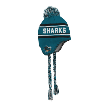 San Jose Sharks dětská zimní čepice Jacquard Tassel Knit With Pom