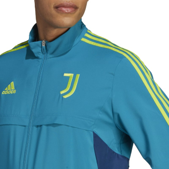 Juventus Turín pánská fotbalová bunda Condivo Presentation teal