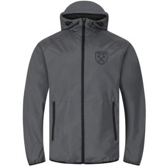 West Ham United pánská bunda s kapucí Shower Hood grey