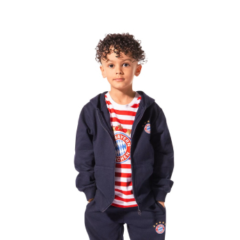 Bayern Mnichov dětská mikina s kapucí Hooded Zip navy
