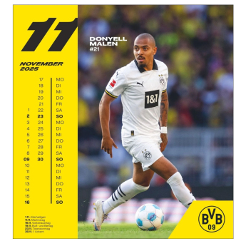 Borussia Dortmund kalendář 2025 Postcard