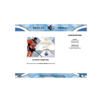 NHL boxy hokejové karty NHL 2023-24 Upper Deck SP Hockey Blaster Box