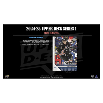 NHL boxy hokejové karty NHL 2024-25 Upper Deck Series 1 Tin Box