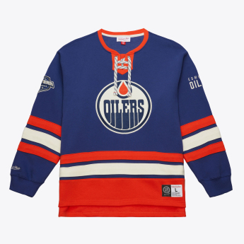 Edmonton Oilers pánská mikina Heritage Lace-Up Crew Vintage Logo