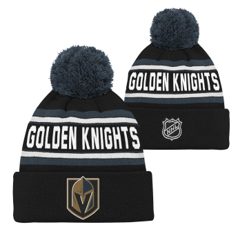 Vegas Golden Knights dětská zimní čepice wordmark cuffed pom