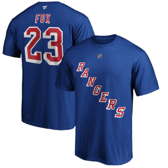 New York Rangers pánské tričko Adam Fox #23 Stack Logo Name & Number