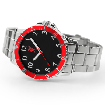 FC Liverpool hodinky Mens Red & Silver Bracelet