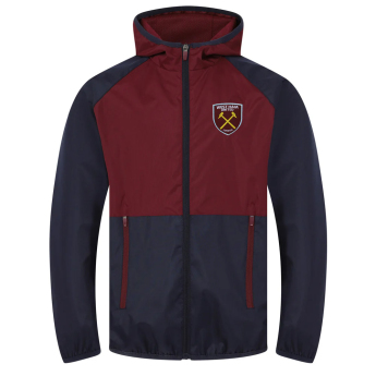 West Ham United pánská bunda s kapucí shower navy claret
