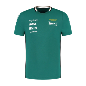 Aston Martin pánské tričko official Teamline Replica green F1 Team 2025