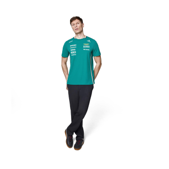 Aston Martin pánské tričko official Teamline Replica green F1 Team 2025