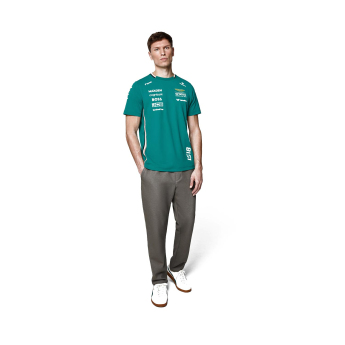 Aston Martin pánské tričko Stroll green F1 Team 2025