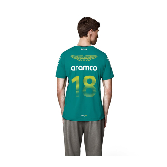 Aston Martin pánské tričko Stroll green F1 Team 2025
