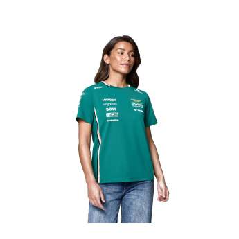 Aston Martin dámské tričko official Teamline Replica green F1 Team 2025
