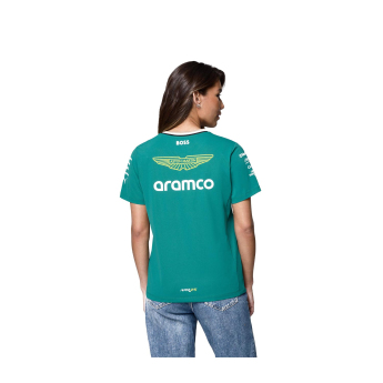 Aston Martin dámské tričko official Teamline Replica green F1 Team 2025
