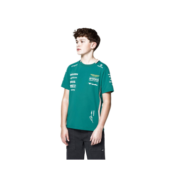 Aston Martin dětské tričko Alonso official Teamline Replica F1 Team 2025