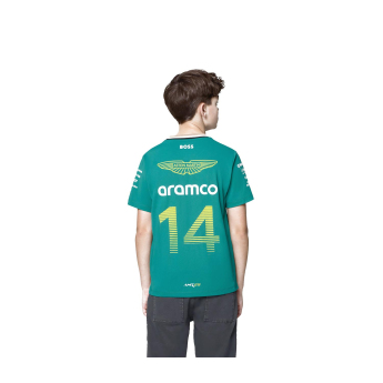 Aston Martin dětské tričko Alonso official Teamline Replica F1 Team 2025