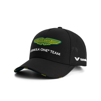 Aston Martin čepice baseballová kšiltovka official Teamline Replica black F1 Team 2025