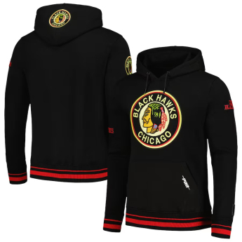 Chicago Blackhawks pánská mikina s kapucí Retro Classic Fleece black