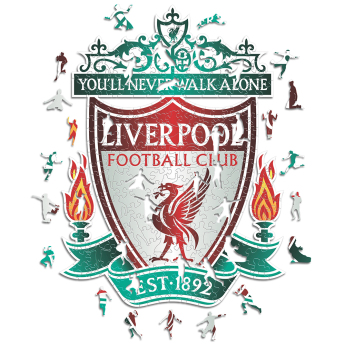 FC Liverpool dřevěné puzzle Crest 150 ks