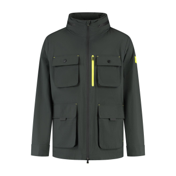 Aston Martin pánská bunda s kapucí Rain 6 pocket F1 Team 2025