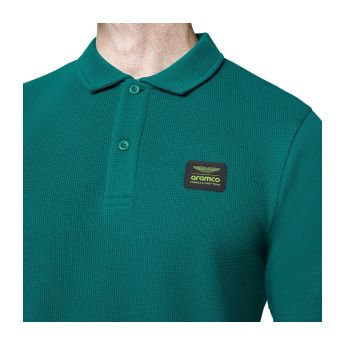 Aston Martin pánské polo tričko Tech Waffle green F1 Team 2025