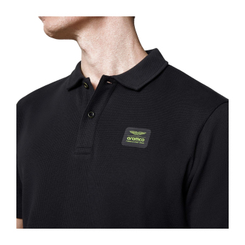 Aston Martin pánské polo tričko Tech Waffle black F1 Team 2025
