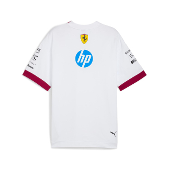Ferrari pánské tričko Drivers Oversized white F1 Team 2025