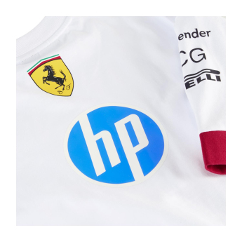 Ferrari pánské tričko Drivers Oversized white F1 Team 2025