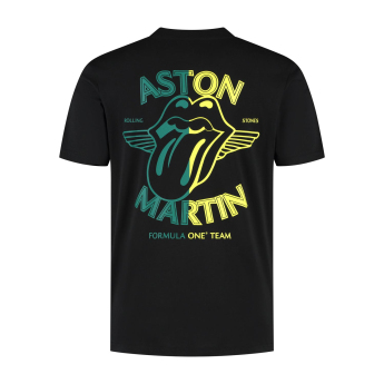 Aston Martin pánské tričko Rolling Stones black F1 Team 2025
