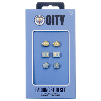 Manchester City sada náušnic three unique designs
