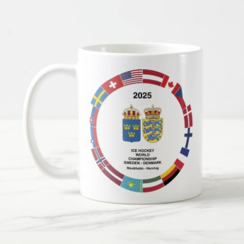 Hokejové reprezentace hrníček Ice Hockey World Championship Sweden | Denmark MS 2025