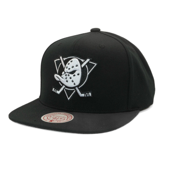Anaheim Ducks čepice flat kšiltovka Evergreen Black White Snapback