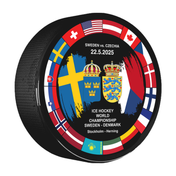 Hokejové reprezentace puk Ice Hockey World Championship Sweden | Denmark MS 2025 Dueling 22.05.2025 Sweden vs. Czechia