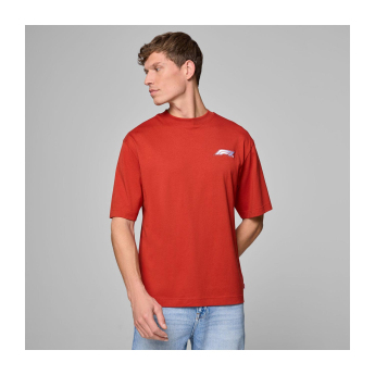 Formule 1 pánské tričko Heritage Logo Red F1 Team 2025