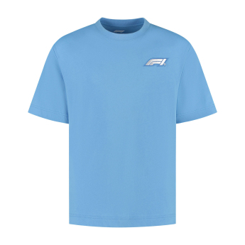 Koszulka T-shirt męska Heritage Logo niebieska Formula 1 2025