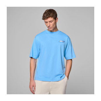 Koszulka T-shirt męska Heritage Logo niebieska Formula 1 2025