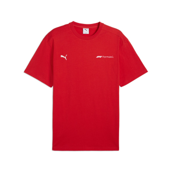 Formule 1 pánské tričko Essential Relaxed Logo red F1 Team 2025